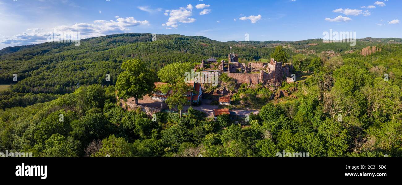 Castello Neustadt Harz Castello Hohnstein Harz Foto Stock