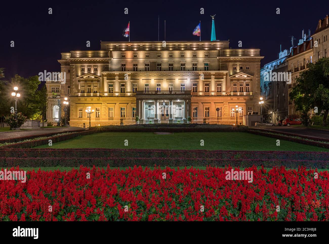 L'Assemblea della Città di Belgrado, capitale della Serbia, ex residenza reale del 'Vecchio Palazzo' costruita nel 1884 Foto Stock