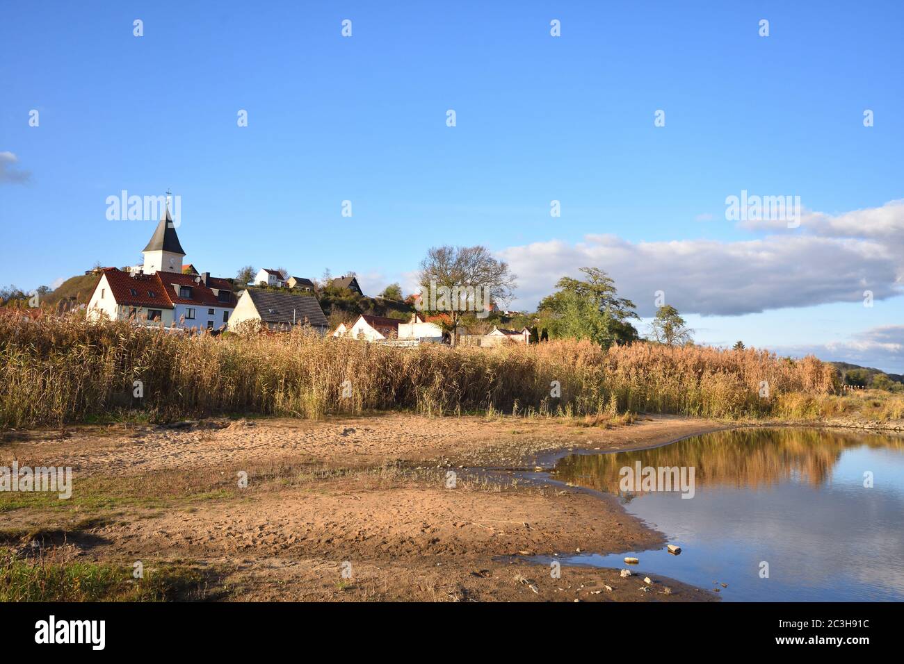 Il fiume Oder vicino lebus Foto Stock