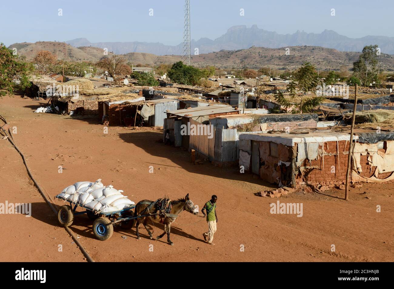 Etiopia, Tigray, Shire, rifugiati eritrei camp May-Ayni gestito da ARRA E UNHCR / AETHIOPIEN, Tigray, Shire, Fluechtlingslager May-Ayni fuer eritreische Fluechtlinge Foto Stock