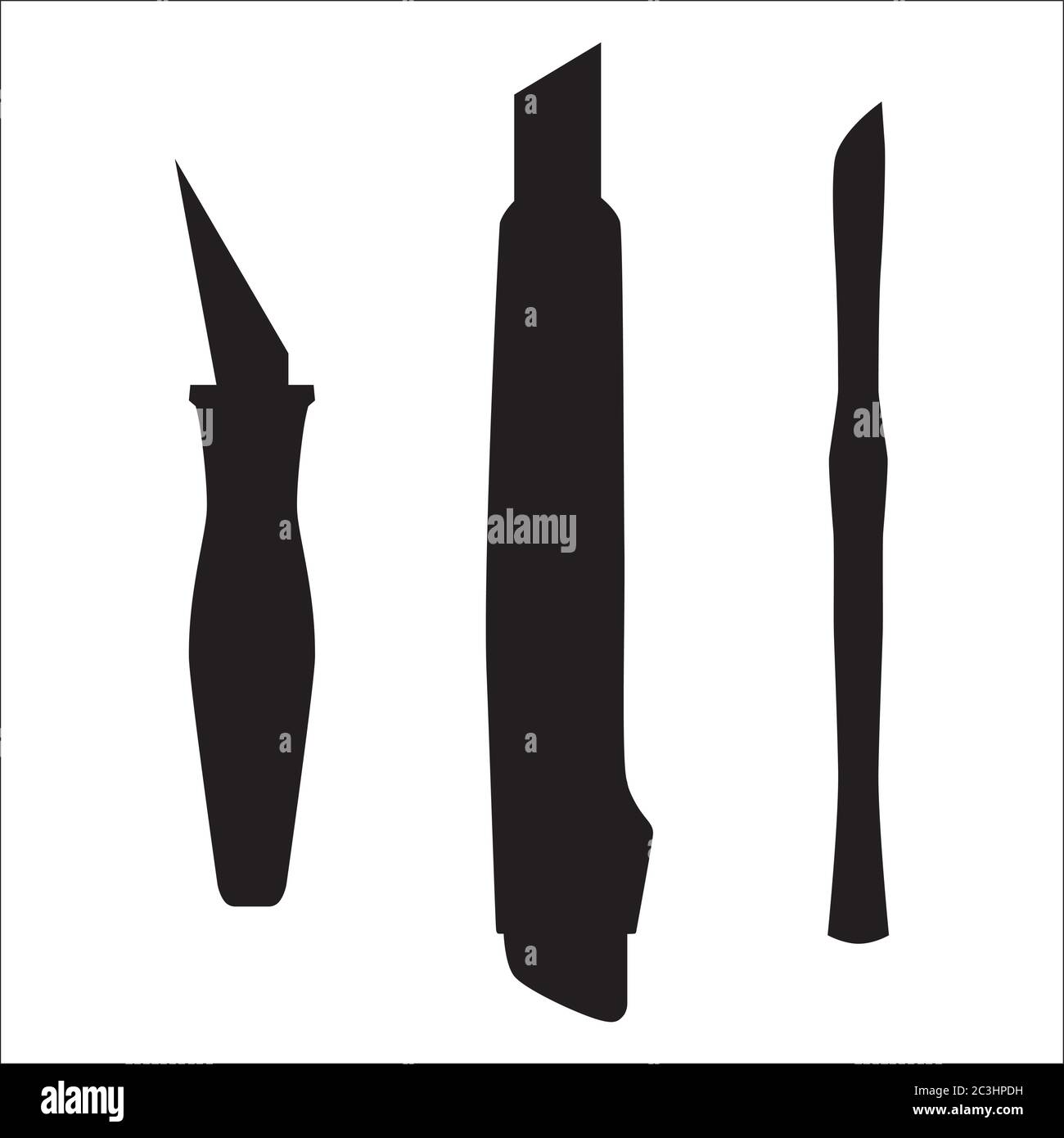 Working Knifes, illustrazione vettoriale astratta Illustrazione Vettoriale