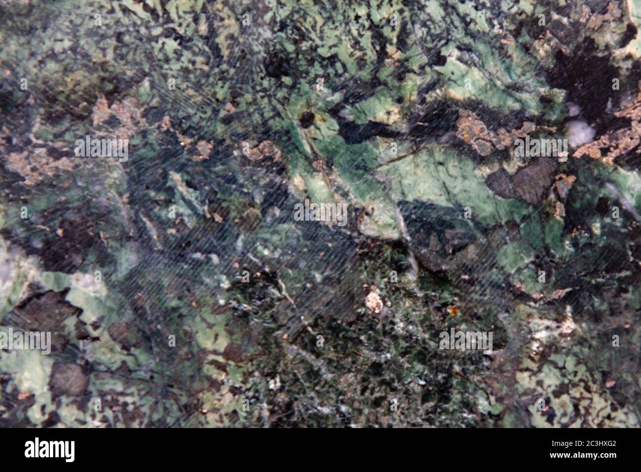 consistenza di pietra verde di selenite o granito egiziano closeup. sfondo Foto Stock