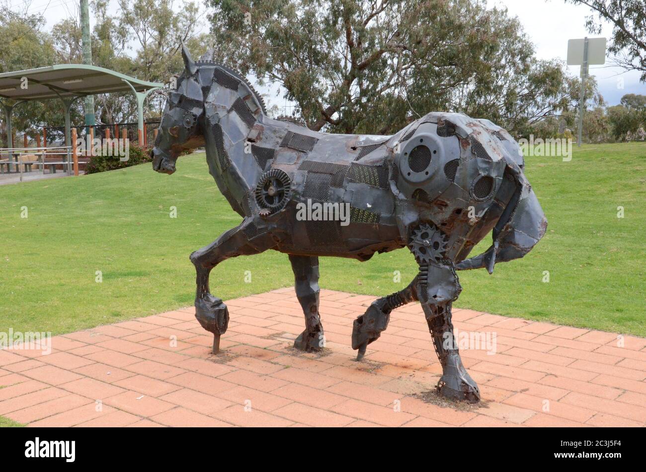 Metal Horse nel Northam Australia Occidentale Foto Stock