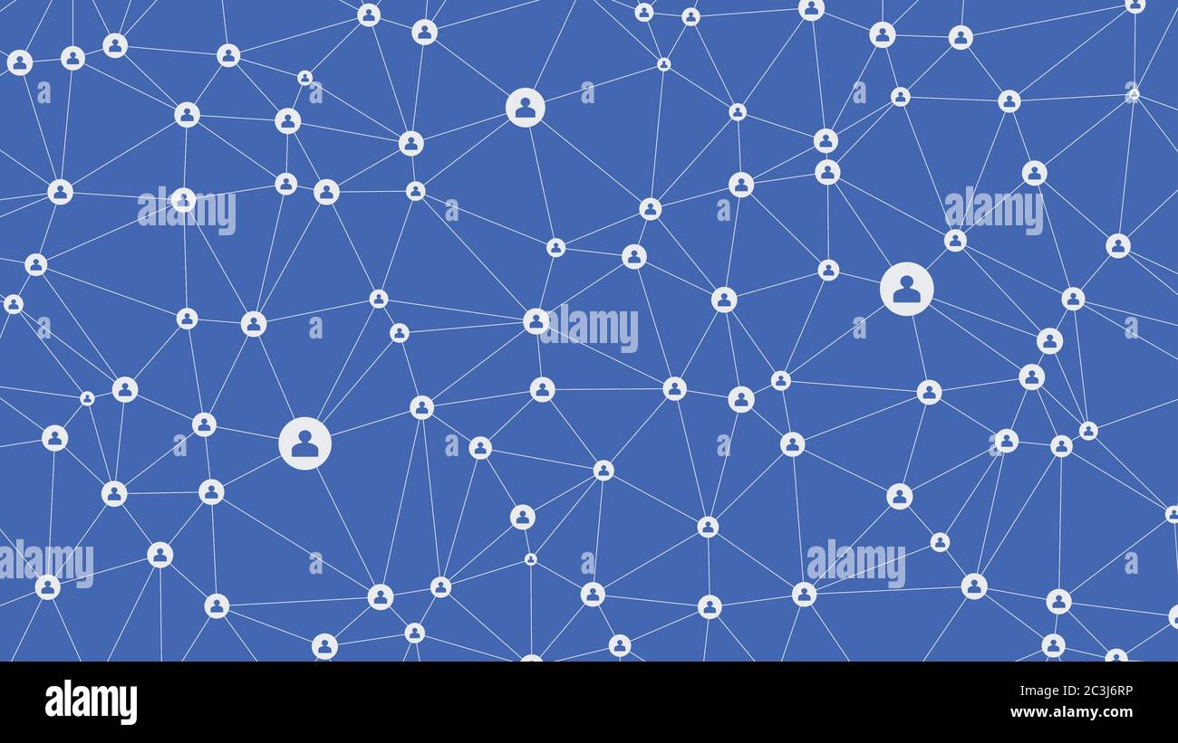 I social media si cerchiano con l'icona della persona. Collegamenti di rete Illustrazione. Illustrazione aziendale Illustrazione Vettoriale