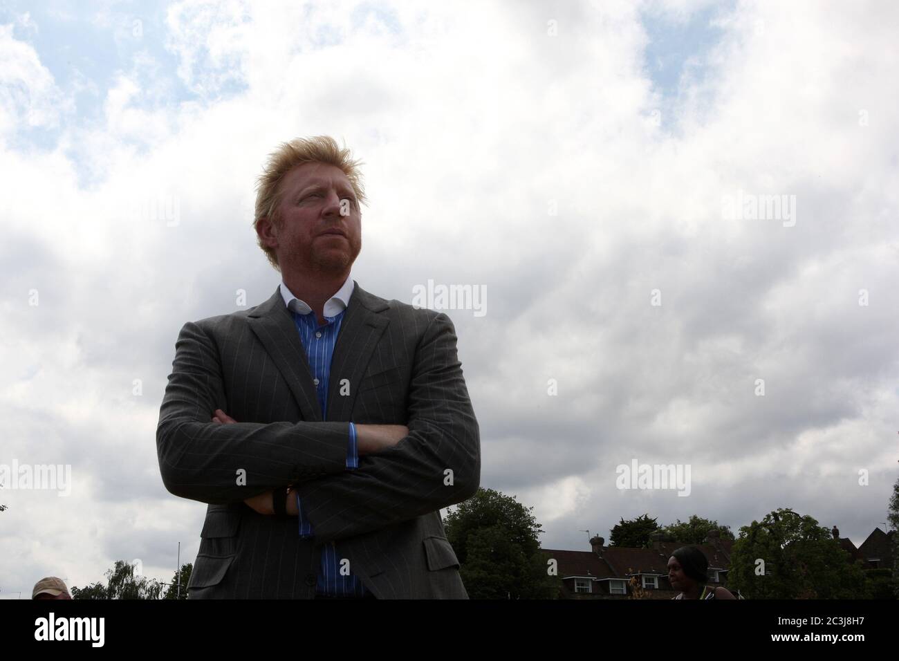 Boris Becker a Wimbledon nel 2010 Fotografia di Adam Stoltman Foto Stock