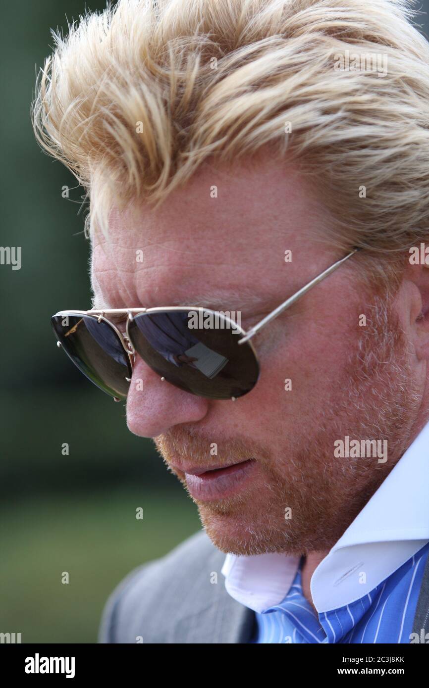 Boris Becker a Wimbledon nel 2010 Fotografia di Adam Stoltman Foto Stock