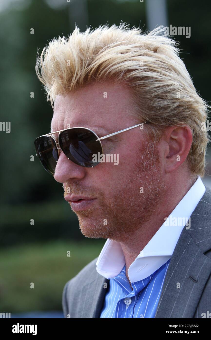 Boris Becker a Wimbledon nel 2010 Fotografia di Adam Stoltman Foto Stock