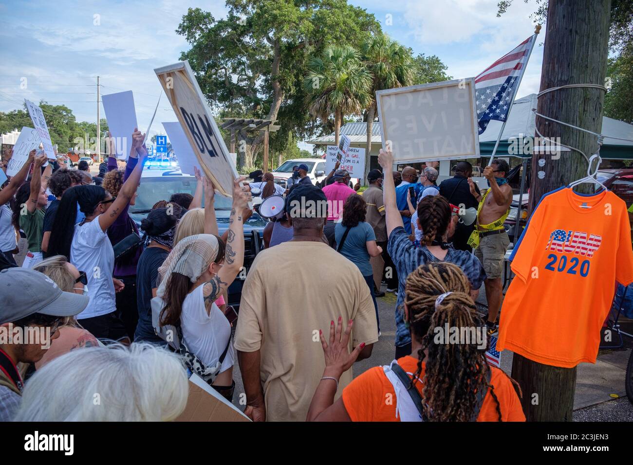 Le vite nere contano rally. St. Augustine, Florida Foto Stock