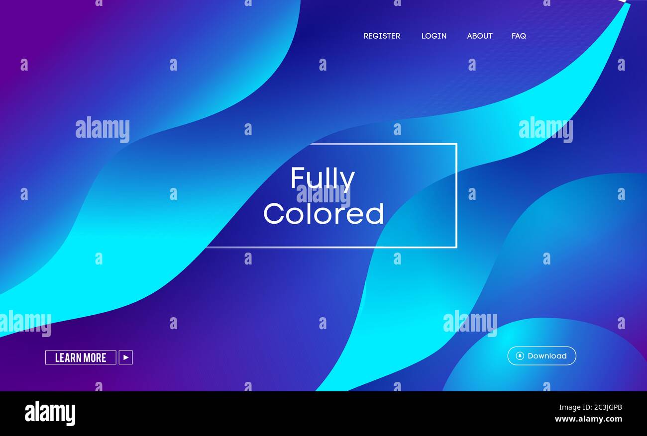 Carta astratta blu taglio sfondo sito web. Informazioni sulla landing page. Illustrazione vettoriale Illustrazione Vettoriale