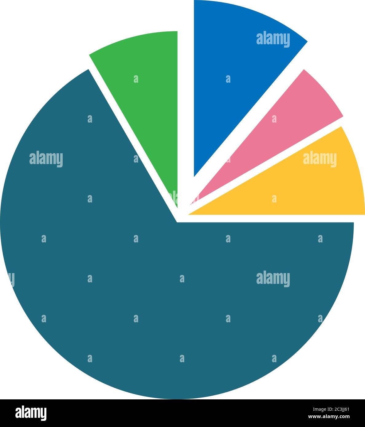 Icona del grafico a torta illustrazione vettoriale Illustrazione Vettoriale
