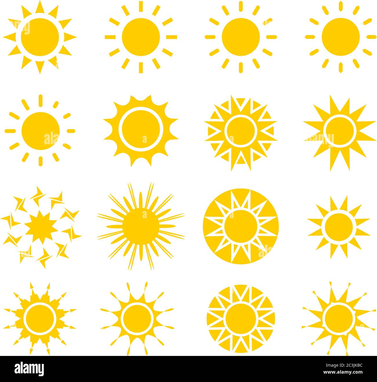 Illustrazione del vettore dell'icona Sun Illustrazione Vettoriale