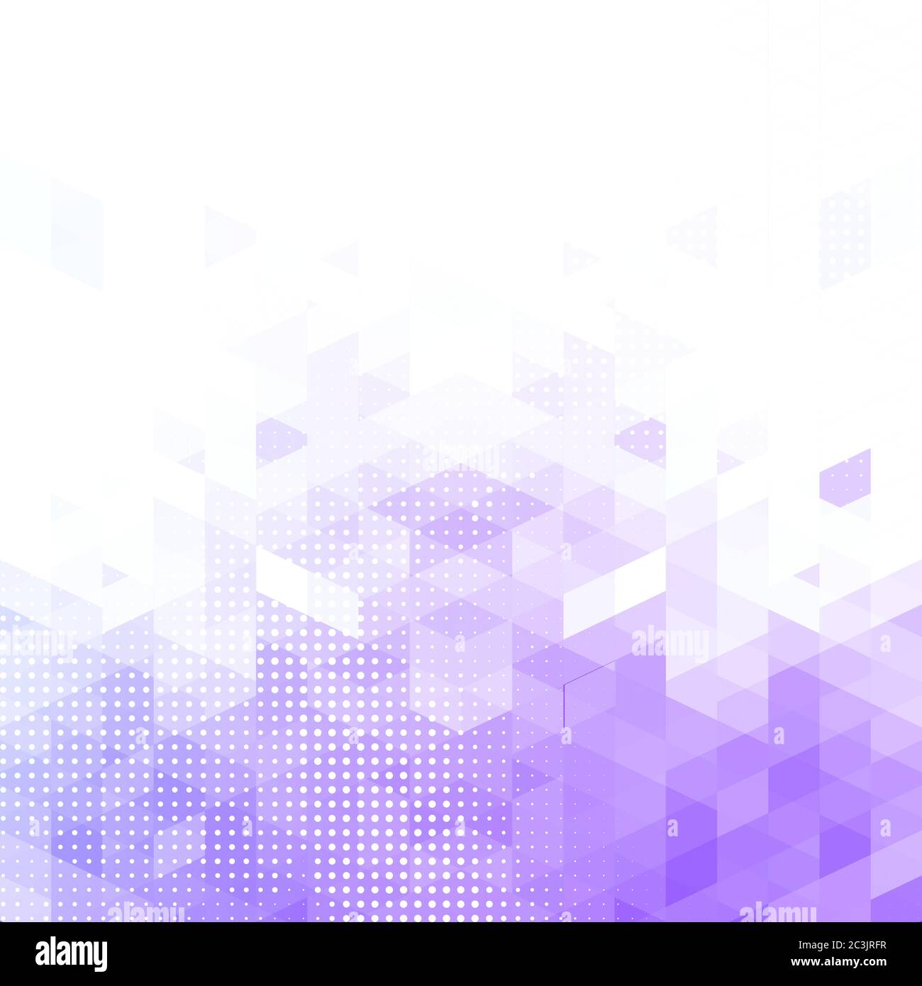 Pixel e punti effetto viola modello di sfondo geometrico astratto per progetti aziendali e di presentazione, illustrazione vettoriale Illustrazione Vettoriale
