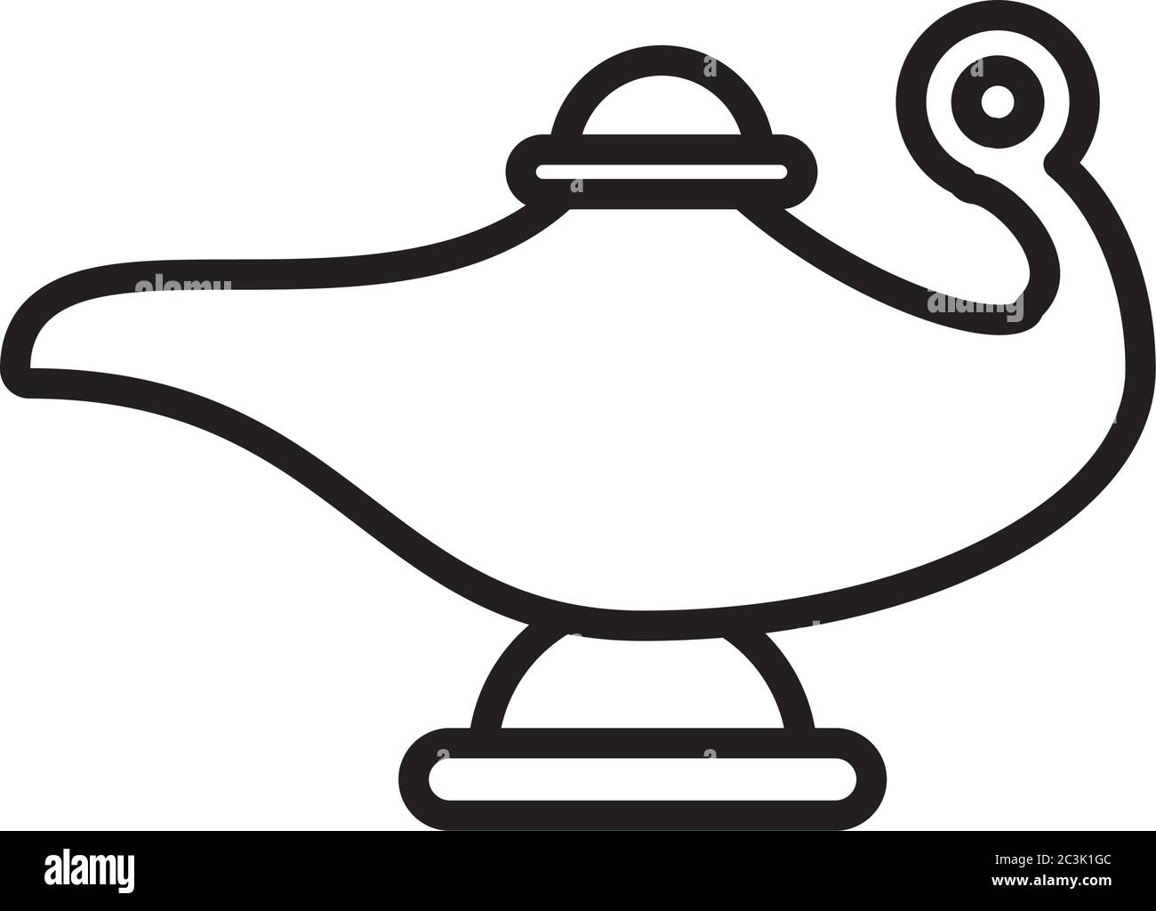 icona stile linea lampada magica disegno vettoriale illustrazione Immagine  e Vettoriale - Alamy