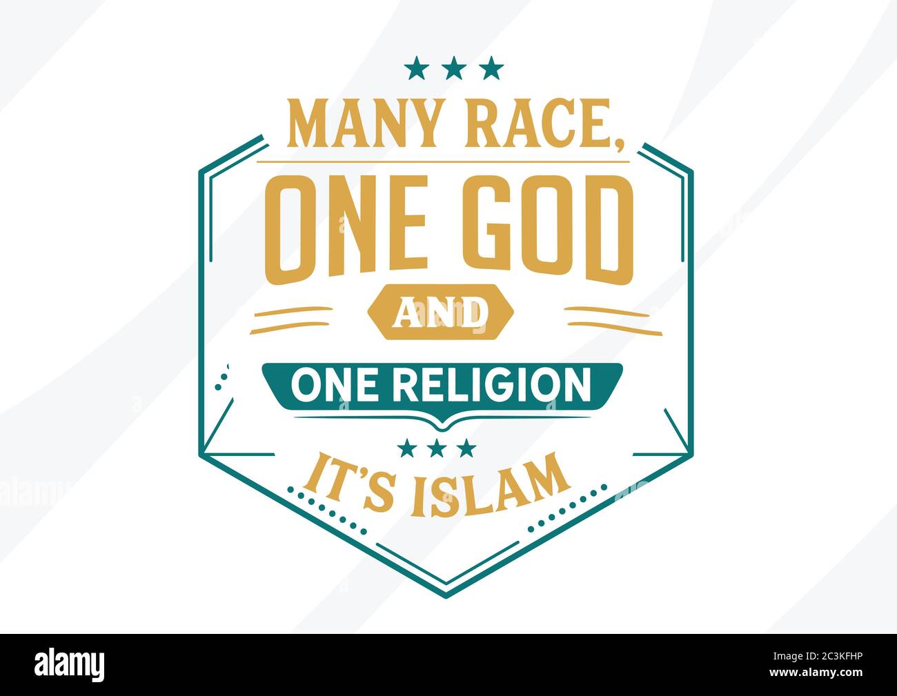 Molte razze, una sola religione di dio! è islam Illustrazione Vettoriale