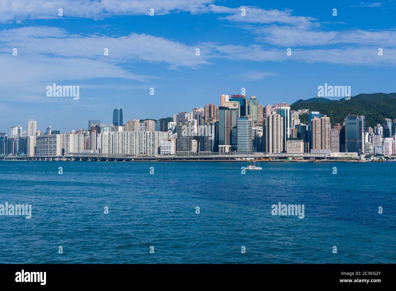 Vista lunga del portale del tunnel North Point del circonvallazione Central-WAN Chai nell'Isola di Hong Kong Foto Stock