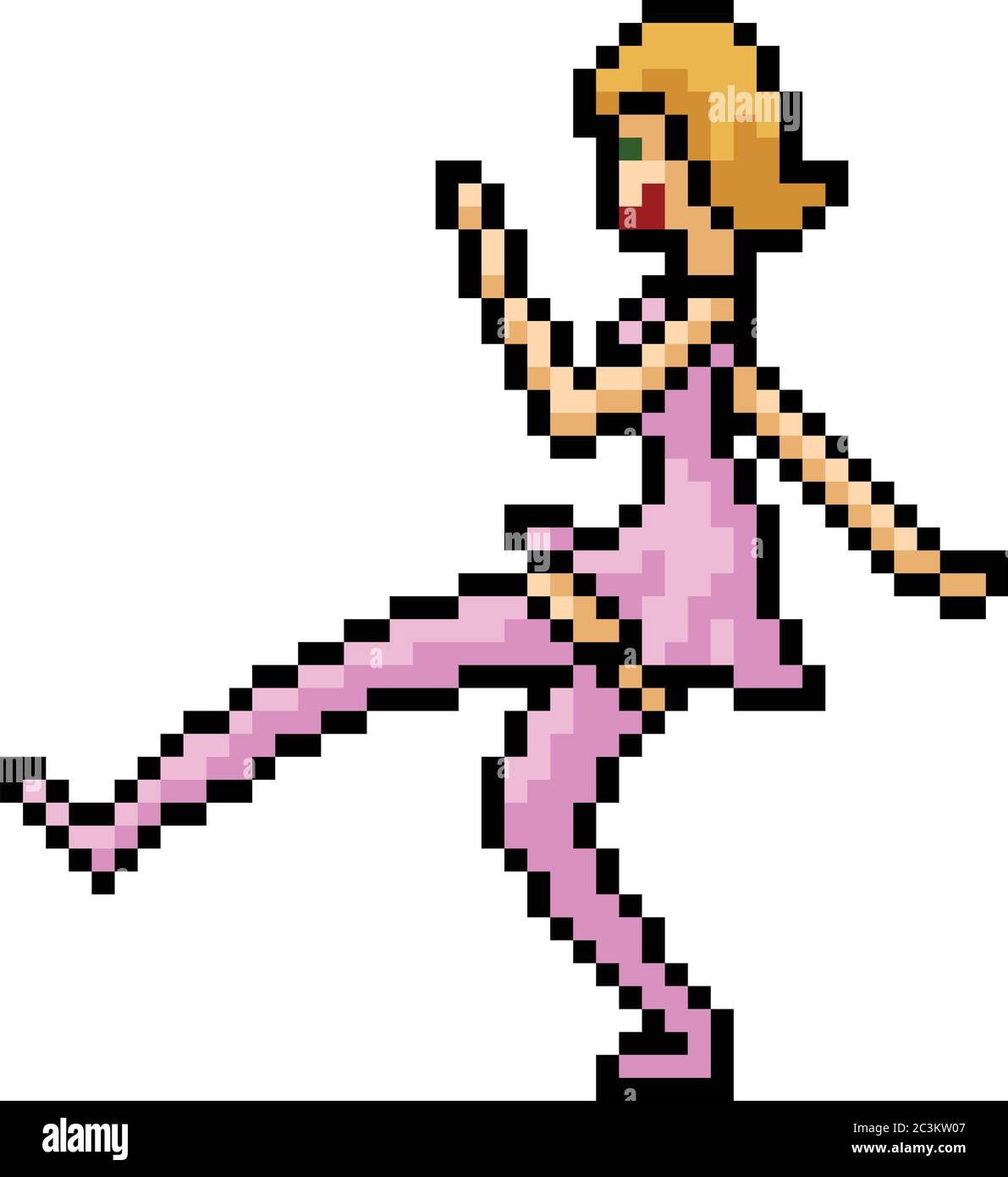 vettore pixel art isolato ballerina ragazza Immagine e Vettoriale - Alamy