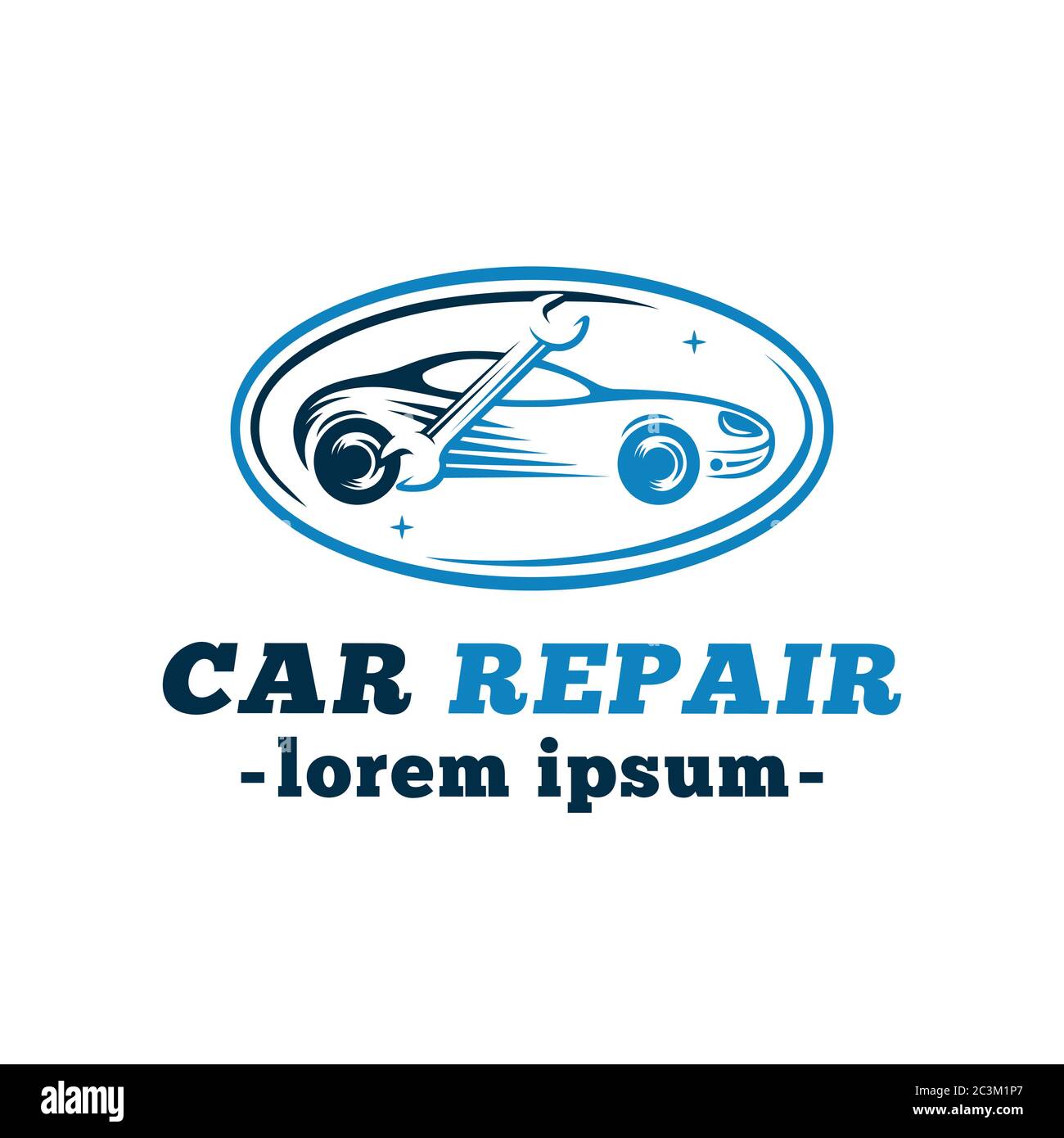 Logo di riparazione auto. Vettore e illustrazione. Illustrazione Vettoriale