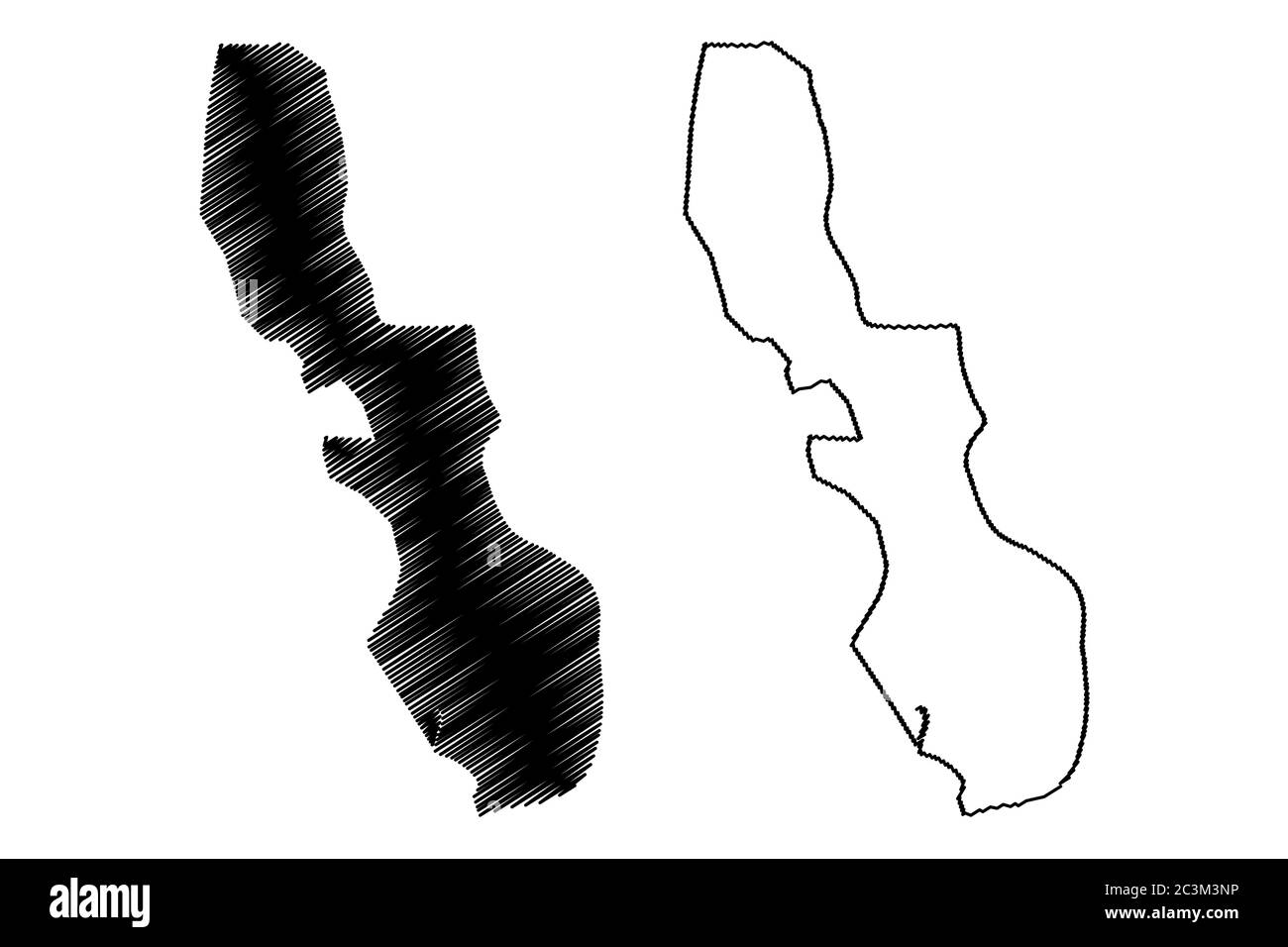 Khulna City (Repubblica popolare del Bangladesh) mappa vettoriale illustrazione, schizzo di scarabocchio Città di Rampur Khulna mappa Illustrazione Vettoriale