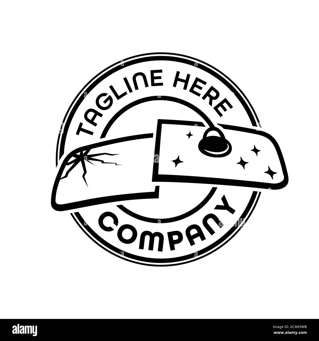 Logo Auto Glass Company. Vettore e illustrazione. Illustrazione Vettoriale