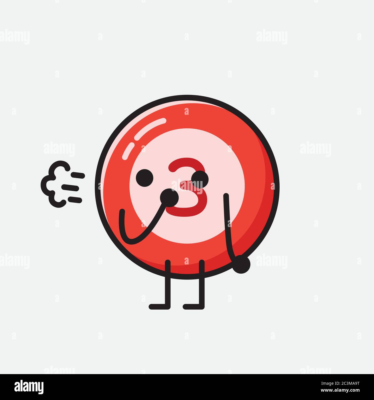 Un'illustrazione del carattere vettoriale della mascotte della sfera del Bilbardo carino nello stile di disegno piatto Illustrazione Vettoriale