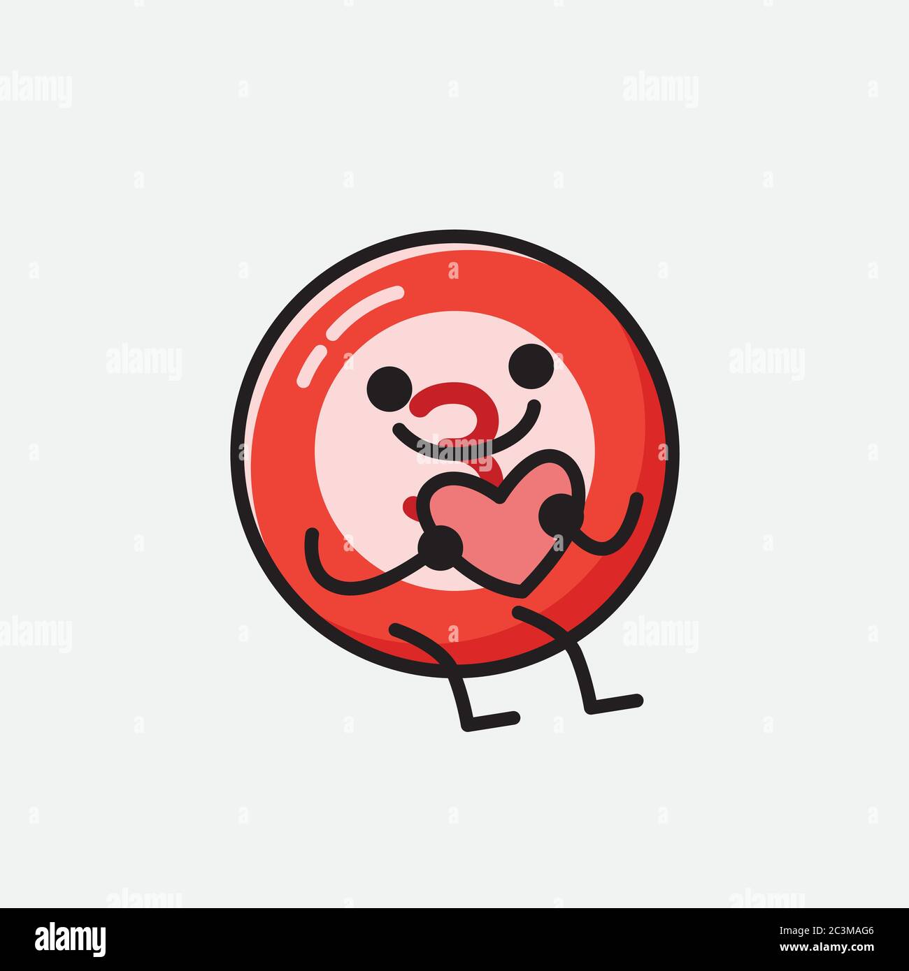 Un'illustrazione del carattere vettoriale della mascotte della sfera del Bilbardo carino nello stile di disegno piatto Illustrazione Vettoriale