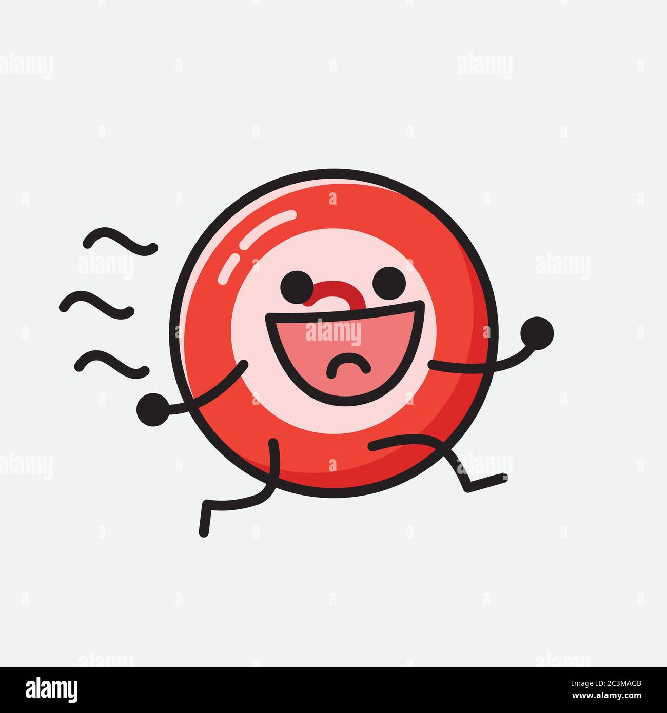 Un'illustrazione del carattere vettoriale della mascotte della sfera del Bilbardo carino nello stile di disegno piatto Illustrazione Vettoriale