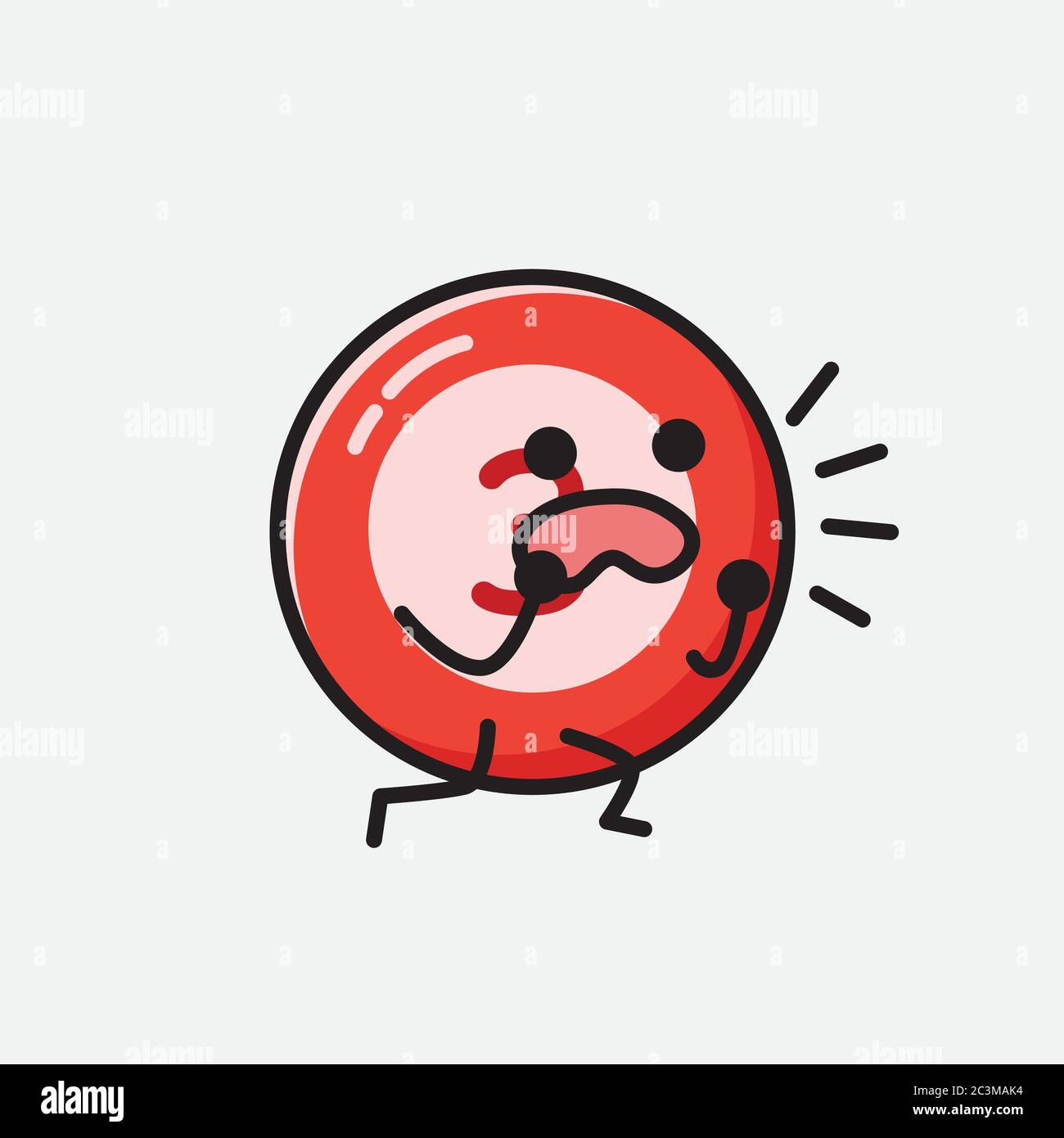 Un'illustrazione del carattere vettoriale della mascotte della sfera del Bilbardo carino nello stile di disegno piatto Illustrazione Vettoriale