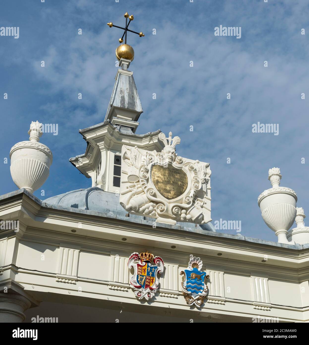 Primo piano dettaglio della storica e ornata croce mercato a Beverley, East Yorkshire Foto Stock