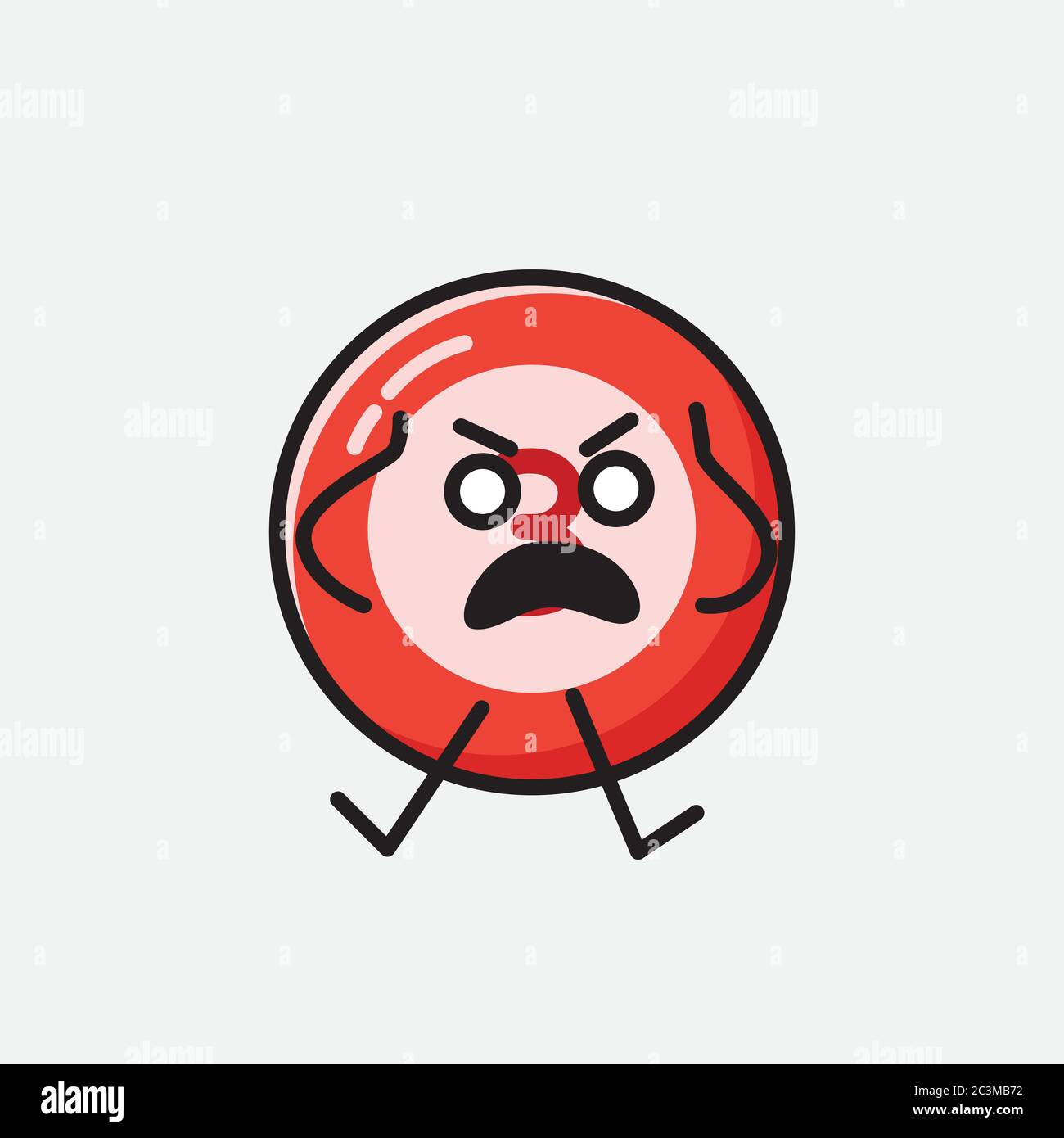 Un'illustrazione del carattere vettoriale della mascotte della sfera del Bilbardo carino nello stile di disegno piatto Illustrazione Vettoriale