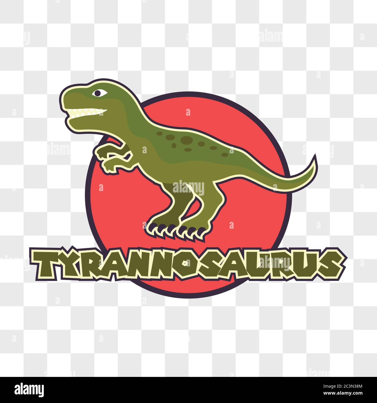 dinosauro tirannosauro rex isolato su sfondo trasparente. illustrazione vettoriale Illustrazione Vettoriale