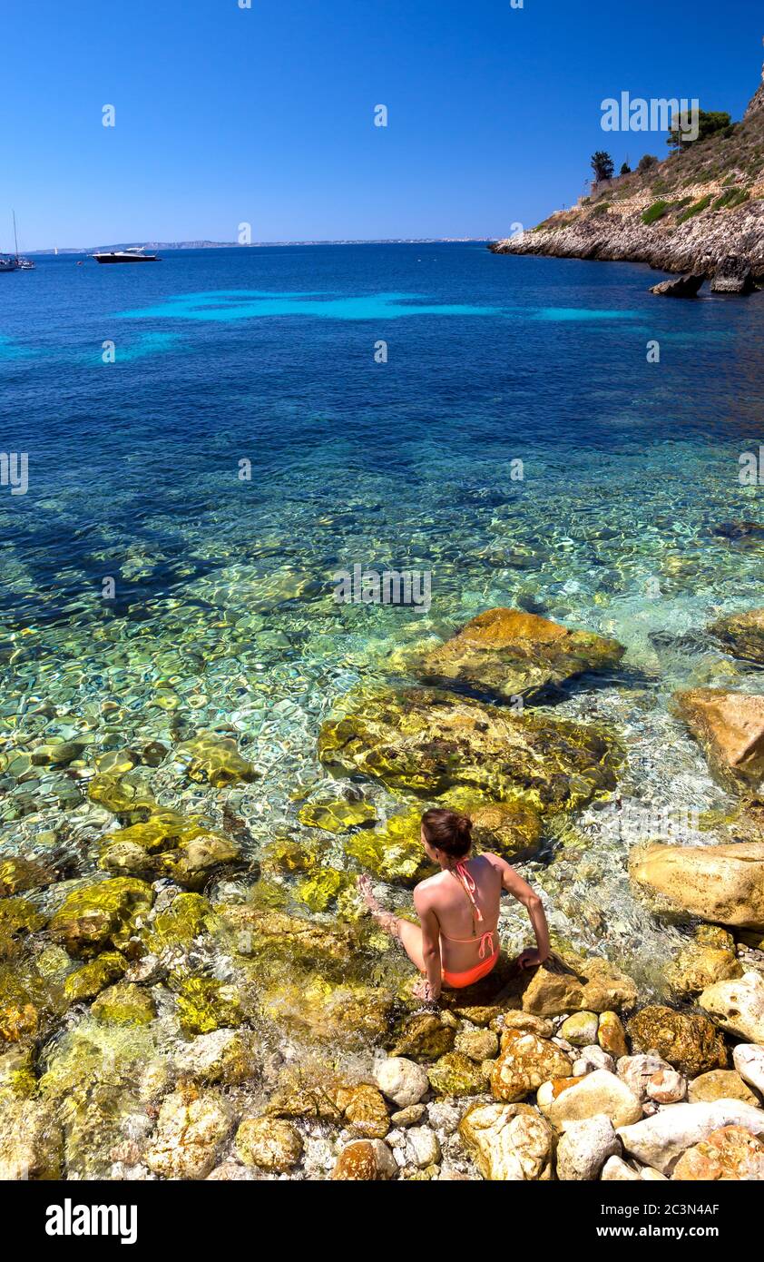 Isola di Levanzo Cala fredda (Trapani) Egadi Foto Stock