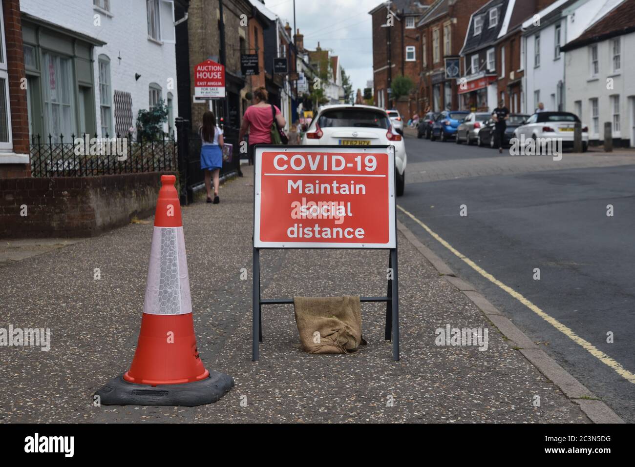 Misure di sicurezza in Wymondham Foto Stock