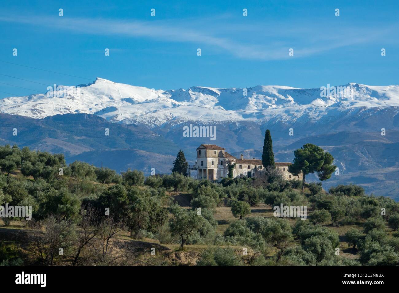 Vista sul palazzo di Granada, Spagna Foto Stock