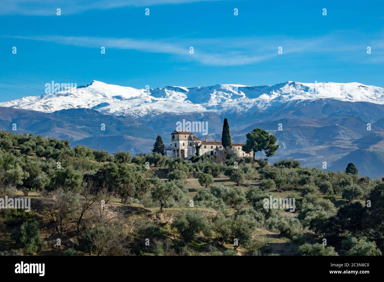 Vista sul palazzo di Granada, Spagna Foto Stock