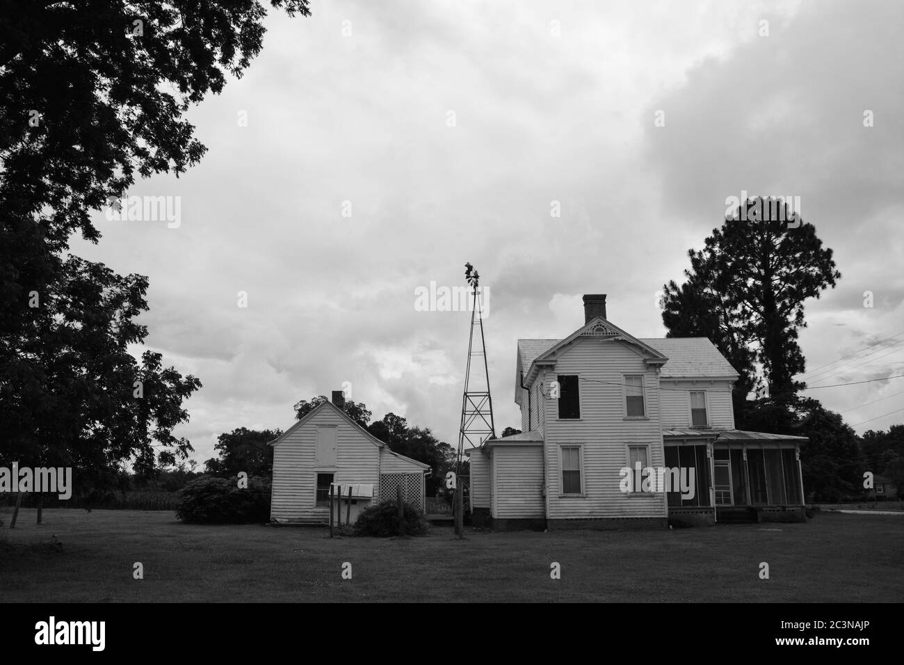 Una fattoria nella piccola comunità rurale di Sunbury North Carolina. Foto Stock