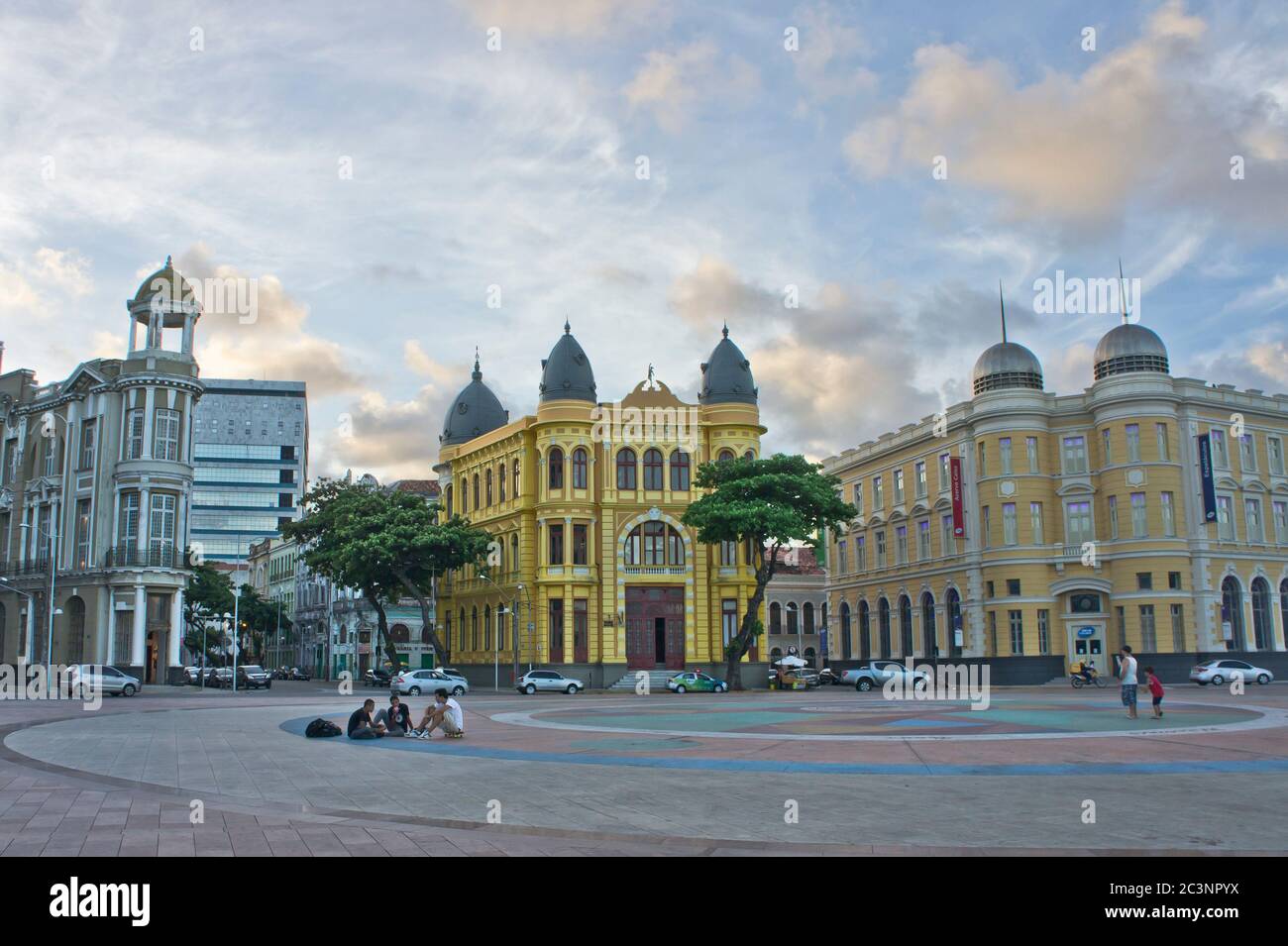 Vista sulla strada della città vecchia, Recife, Brasile, Sud America Foto Stock