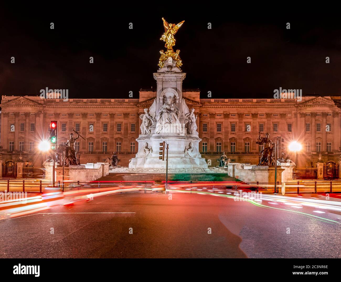 Buckingam Palace residente del Re Carlo nel centro di Londra Regno Unito Foto Stock