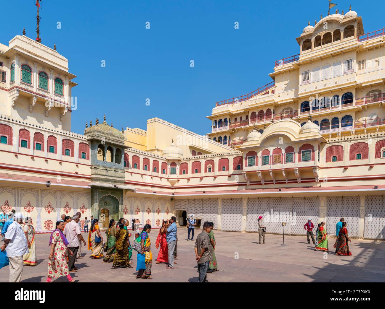 Il Palazzo della Città, Città Vecchia, Jaipur, Rajasthan, India Foto Stock