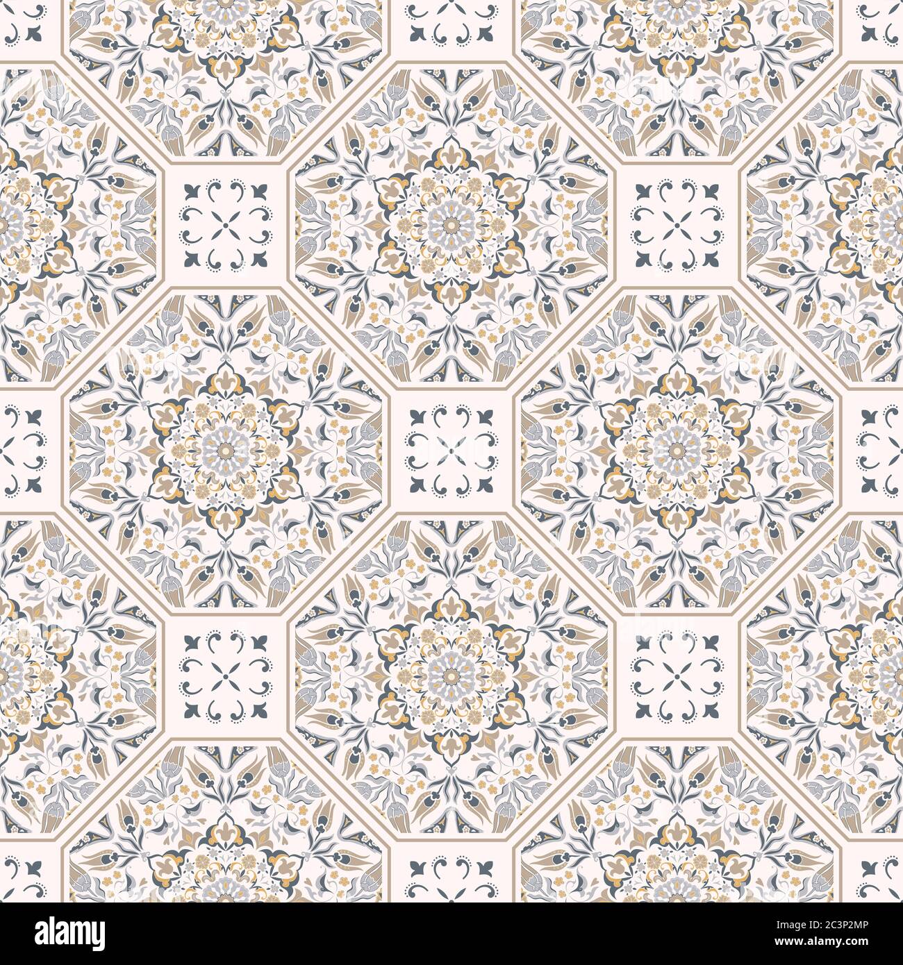 Perfetta perlustrazione in stile turco. Elementi decorativi vintage. Sfondo disegnato a mano. Motivi islamici, arabi, indiani, ottomani. Foto Stock
