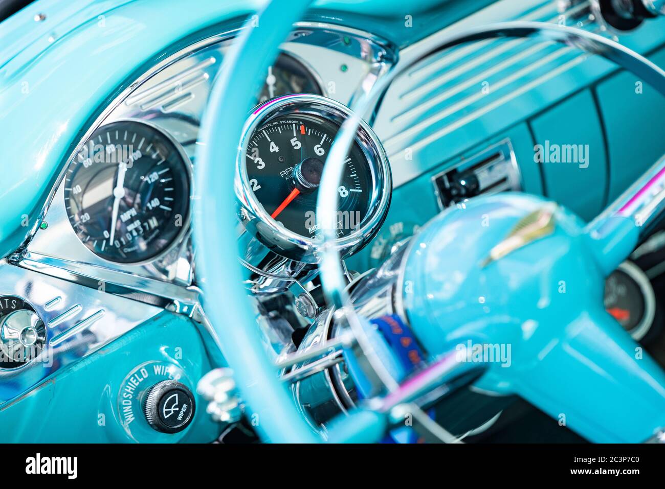 Media, PA / USA. Circa un centinaio di veicoli d'epoca e d'epoca erano