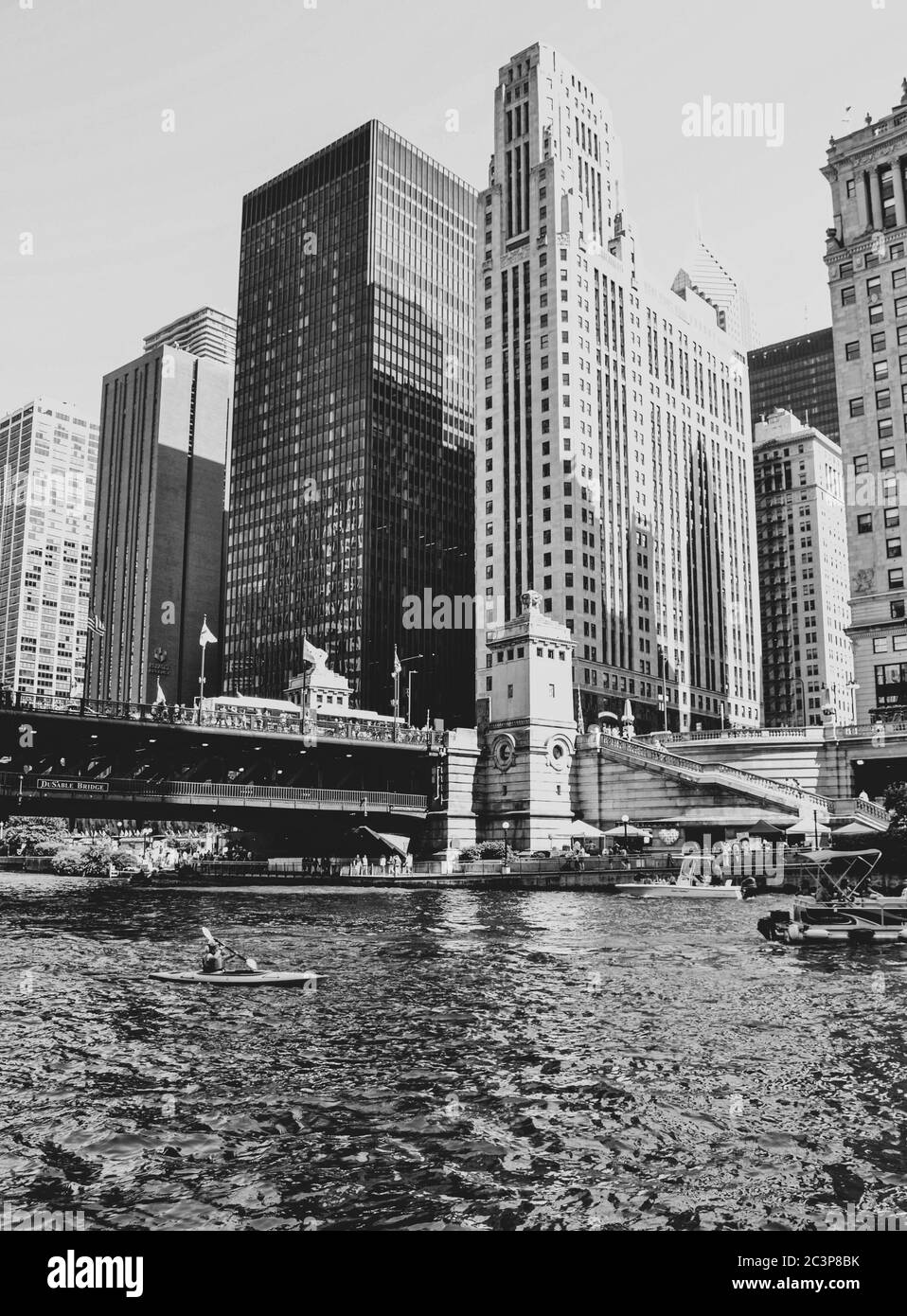 Colpo di grattacieli di Chicago Foto Stock