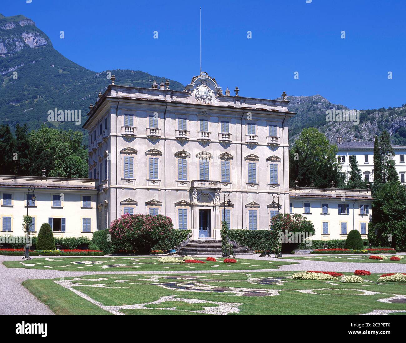 Villa Carlotta sulla riva del Lago di Como, Tremezzo, Provincia di Como, Regione Lombardia, Italia Foto Stock