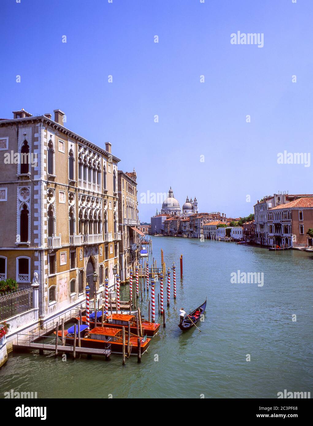 Canal Grande da Ponte dell'Accademia, Venezia (Venezia), Veneto, Italia Foto Stock