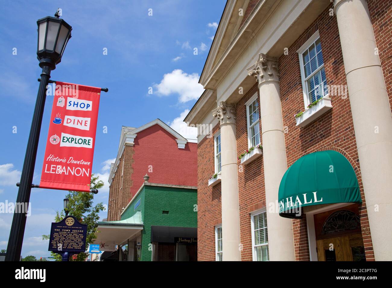 Centro storico, Lebanon City, Cincinnati regione, Ohio, Stati Uniti Foto Stock