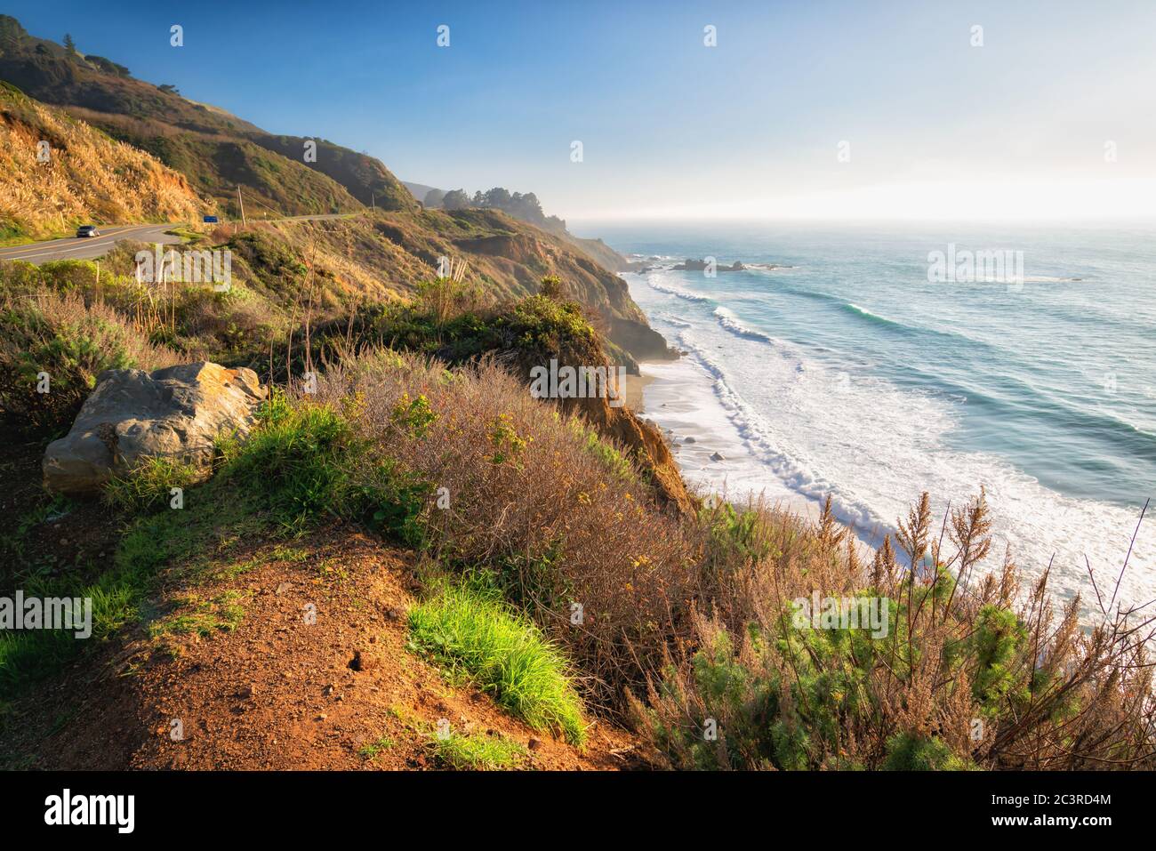 Percorsi panoramici attraverso la contea di Monterey. Big sur, state Route 1, California Coast Foto Stock