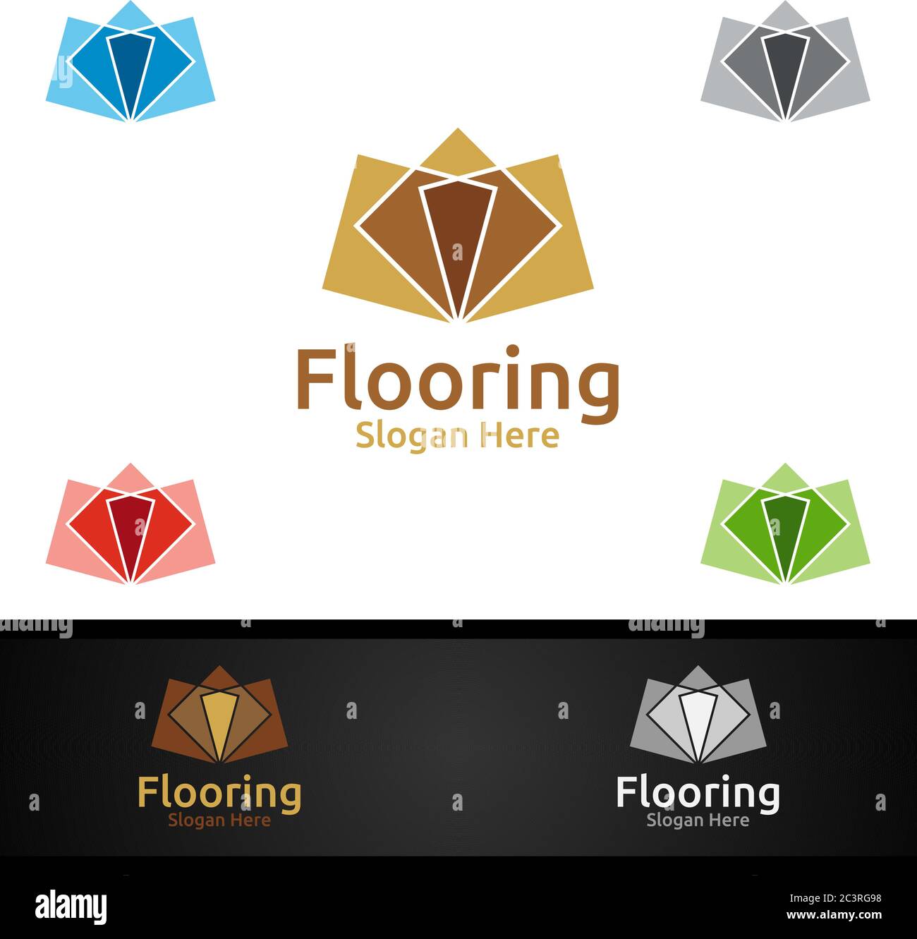 Logo per parquet in legno o legno di vinile granito titolo Vector Design Illustrazione Vettoriale