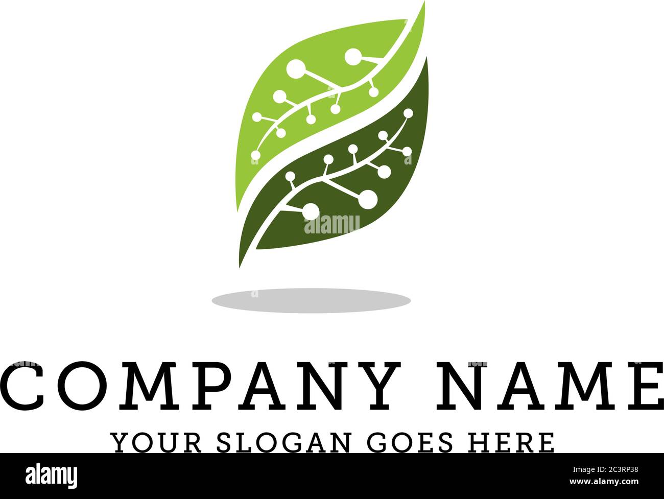 leaf abstract technology logo disegni, può utilizzare per il vostro marchio, identità di branding o marchio commerciale Illustrazione Vettoriale
