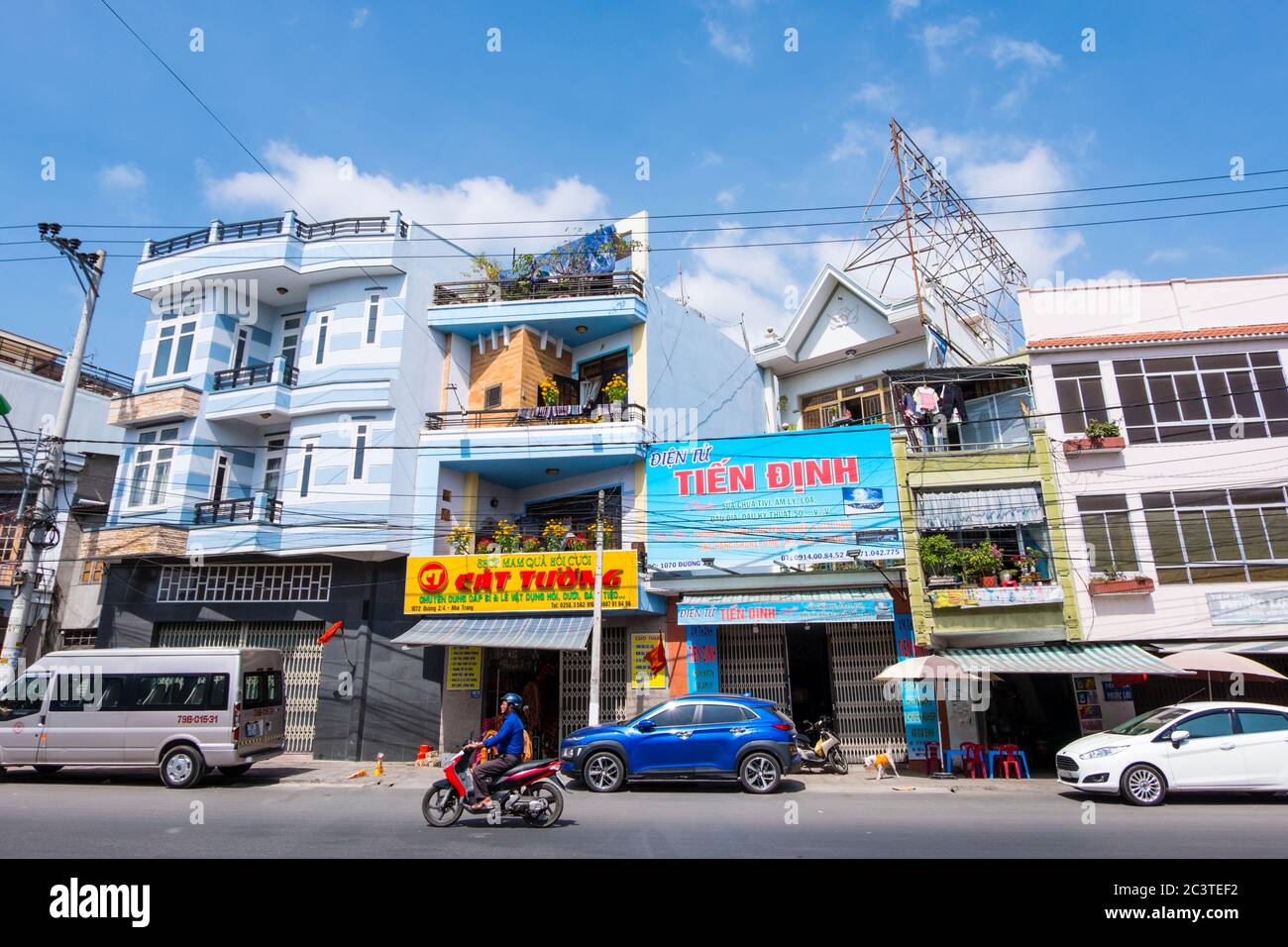 Duong 2/4 Street, QL1C, Nha Trang, Vietnam, Asia Foto Stock