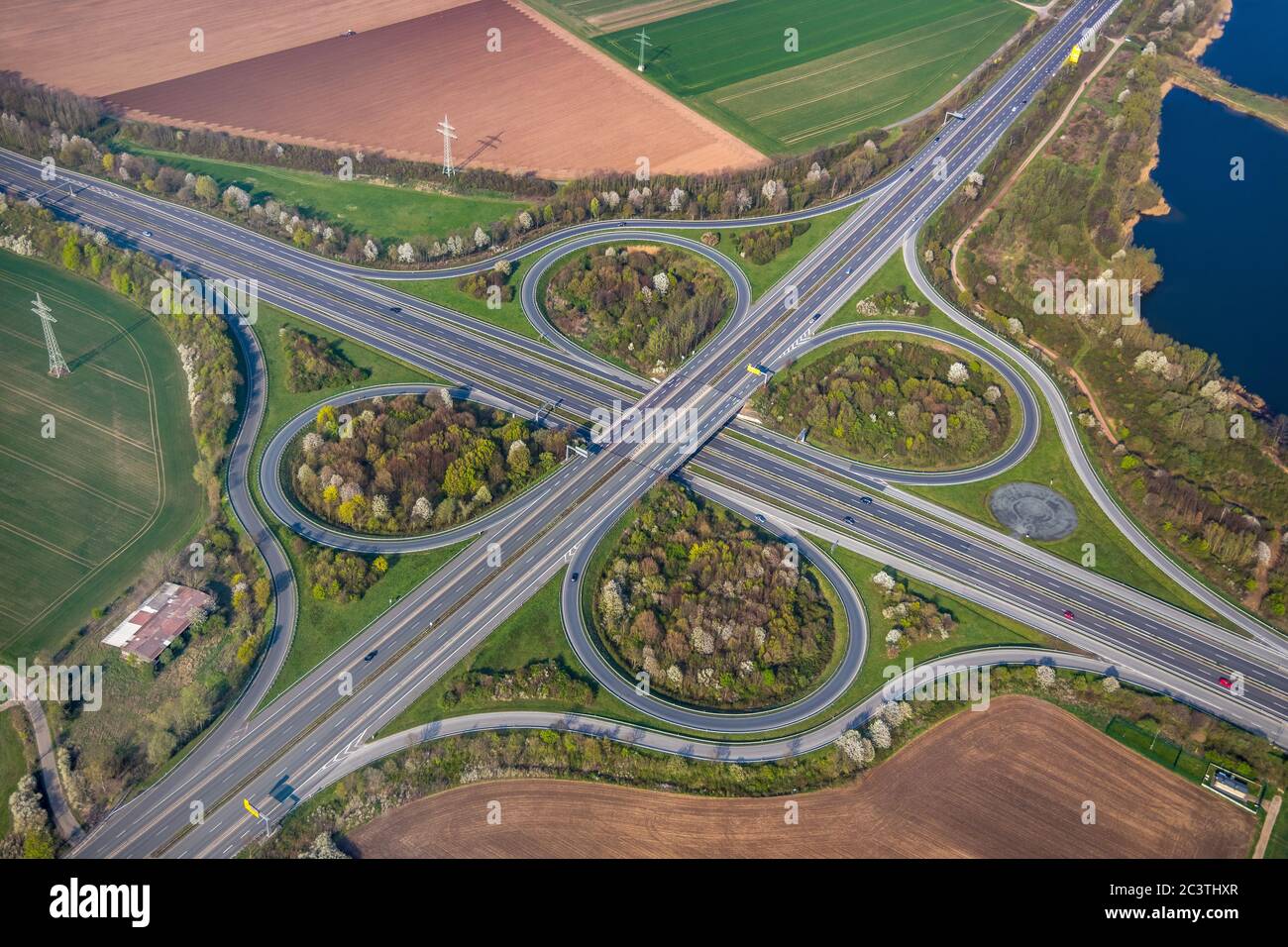 Raccordo autostradale quadrifoglio immagini e fotografie stock ad alta