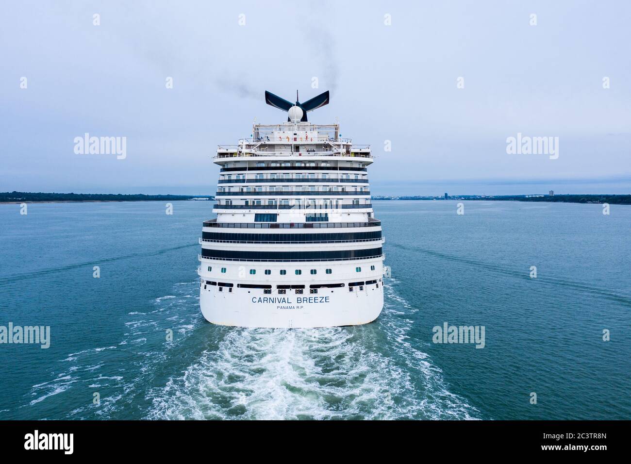 Foto aerea della nave da crociera Carnival Breeze Cruise Foto Stock